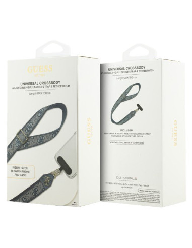 GUESS COLGANTE UNIVERSAL 4G STRASS AZUL