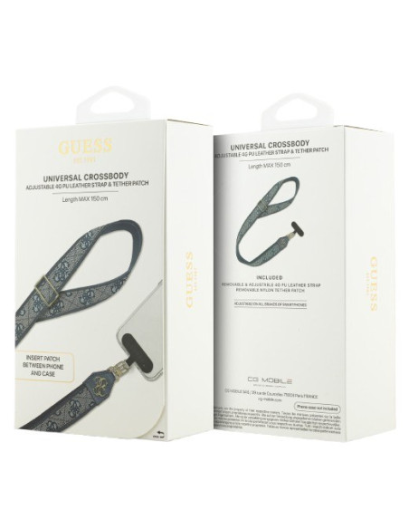 GUESS COLGANTE UNIVERSAL 4G STRASS AZUL