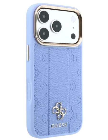 GUESS CARCASA MAGSAFE 4G PEONY STRIPE IPHONE 18 PRO MAX/17 PRO MAX AZUL GLACIAL
