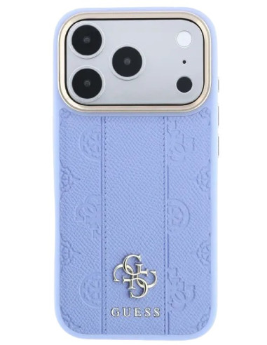 GUESS CARCASA MAGSAFE 4G PEONY STRIPE IPHONE 18 PRO MAX/17 PRO MAX AZUL GLACIAL