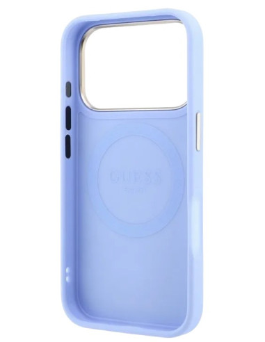 GUESS CARCASA MAGSAFE 4G PEONY STRIPE IPHONE 18 PRO MAX/17 PRO MAX AZUL GLACIAL