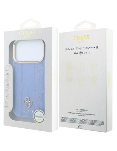 GUESS CARCASA MAGSAFE 4G PEONY STRIPE IPHONE 18 PRO MAX/17 PRO MAX AZUL GLACIAL