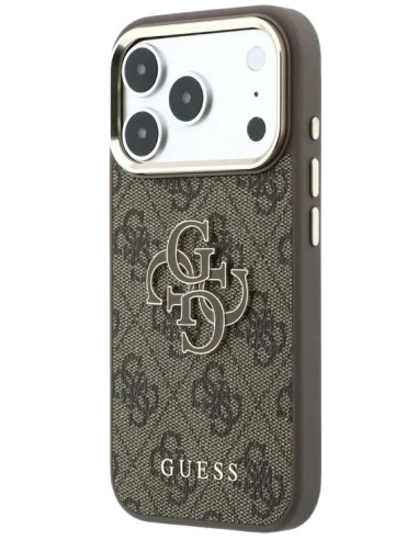 GUESS CARCASA RESIN LOGO IPHONE 18 PRO MAX/17 PRO MAX MARRON