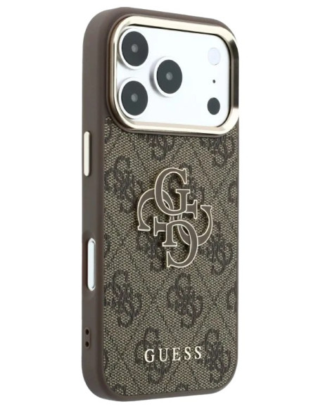 GUESS CARCASA RESIN LOGO IPHONE 18 PRO MAX/17 PRO MAX MARRON