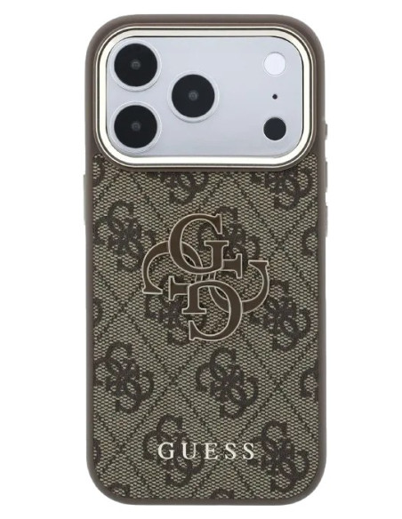GUESS CARCASA RESIN LOGO IPHONE 18 PRO MAX/17 PRO MAX MARRON
