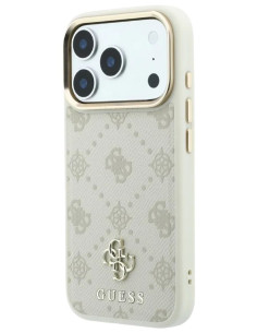 GUESS CARCASA MAGSAFE PEONY 4G SMALL LOGO IPHONE 18 PRO MAX/17 PRO MAX BEIGE