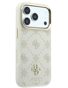 GUESS CARCASA MAGSAFE PEONY 4G SMALL LOGO IPHONE 18 PRO MAX/17 PRO MAX BEIGE 2