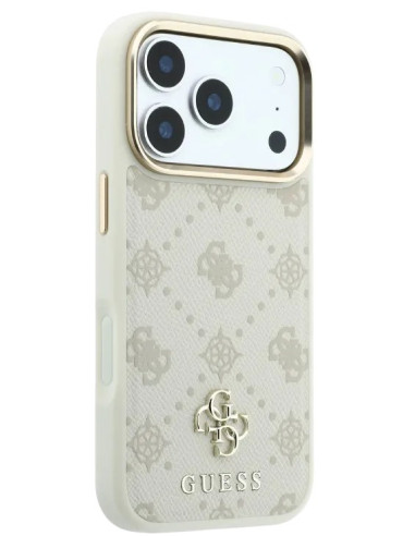 GUESS CARCASA MAGSAFE PEONY 4G SMALL LOGO IPHONE 18 PRO MAX/17 PRO MAX BEIGE