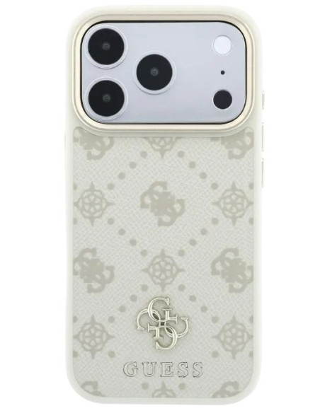 GUESS CARCASA MAGSAFE PEONY 4G SMALL LOGO IPHONE 18 PRO MAX/17 PRO MAX BEIGE
