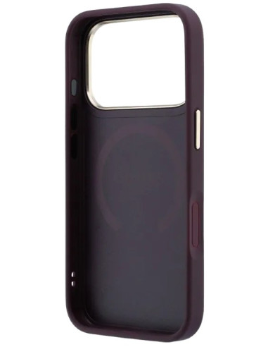 GUESS CARCASA MAGSAFE SAFFIANO PEONY RING IPHONE 18 PRO MAX/17 PRO MAX BURDEOS