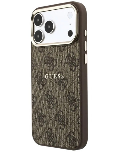 GUESS CARCASA MAGSAFE RING IPHONE 18 PRO MAX/17 PRO MAX MARRON