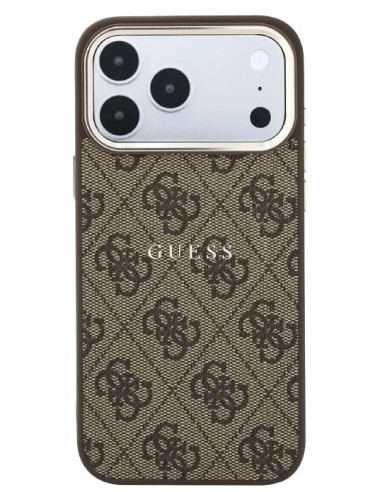 GUESS CARCASA MAGSAFE RING IPHONE 18 PRO MAX/17 PRO MAX MARRON