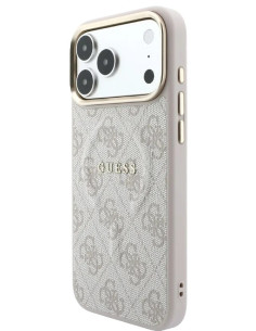 GUESS CARCASA MAGSAFE RING IPHONE 18 PRO MAX/17 PRO MAX ROSA