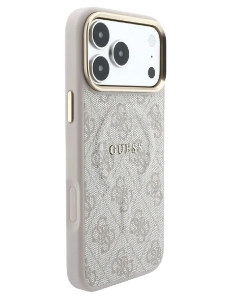 GUESS CARCASA MAGSAFE RING IPHONE 18 PRO MAX/17 PRO MAX ROSA