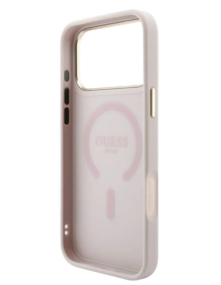 GUESS CARCASA MAGSAFE RING IPHONE 18 PRO MAX/17 PRO MAX ROSA