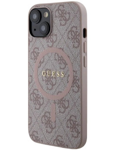 GUESS CARCASA 4G COLORED RING IPHONE 14 ROSA