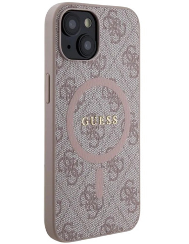 GUESS CARCASA 4G COLORED RING IPHONE 14 ROSA