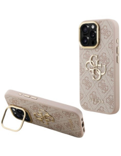 GUESS CARCASA 4G SOPORTE CAMARA IPHONE 15 PRO ROSA
