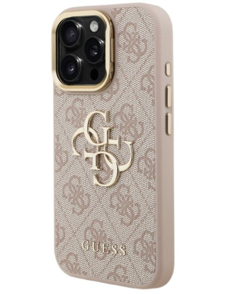 GUESS CARCASA 4G SOPORTE CAMARA IPHONE 15 PRO ROSA