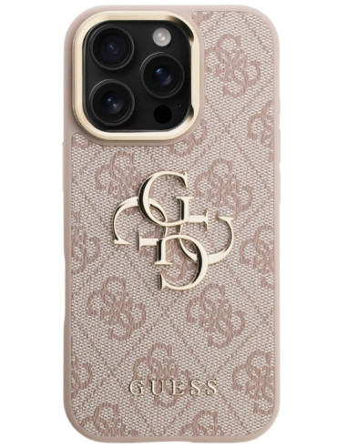 GUESS CARCASA 4G SOPORTE CAMARA IPHONE 16 PRO ROSA