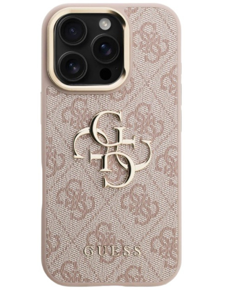 GUESS CARCASA 4G SOPORTE CAMARA IPHONE 16 PRO ROSA