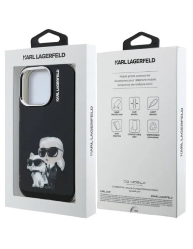 KARL LAGERFELD CARCASA AQUARELLE K&C IPHONE 15 PRO MAX NEGRO