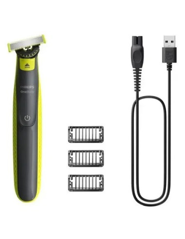 PHILIPS CORTABARBA ONEBLADE 360° QP2724/23 CON 3 ACCESORIOS