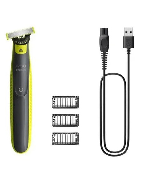 PHILIPS CORTABARBA ONEBLADE 360° QP2724/23 CON 3 ACCESORIOS