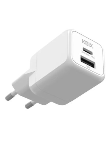 KSIX CARGADOR DUAL PD 20w 1xUSB-A / 1xUSB-C