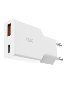 KSIX CARGADOR XTRASLIM DUAL PD 30w 1xUSB-A / 1xUSB-C