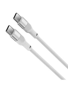 KSIX CABLE TRENZADO 60W TIPO C - TIPO C 1m BLANCO