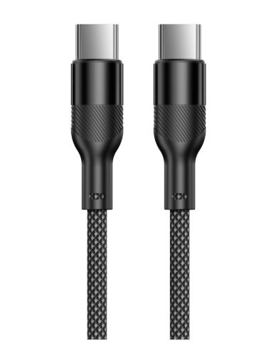 KSIX CABLE TRENZADO 60W TIPO C - TIPO C 1m NEGRO