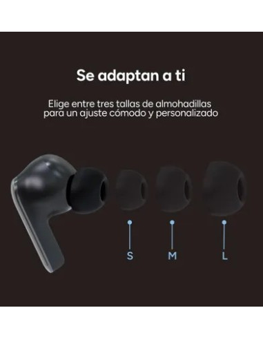 KSIX AURICULARES INALAMBRICOS TRADUCCIÓN IA ANC+ENC NEGRO