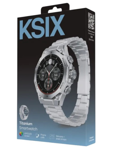 KSIX SMARTWATCH TITANIUM PLATEADO