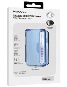 MOCOLL CRISTAL TEMPLADO PANTALLA FRONTAL CON APLICADOR IPHONE DUO 2