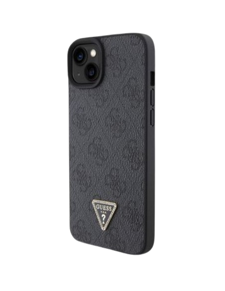 GUESS CARCASA 4G TRIANGLE STRASS IPHONE 15 NEGRO