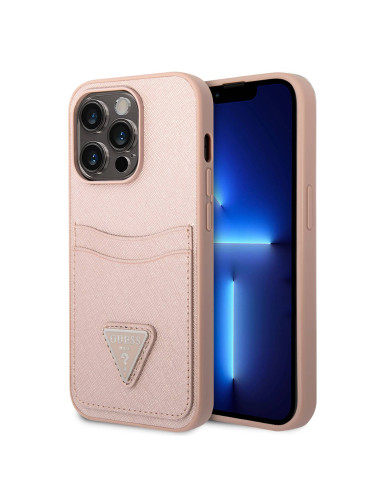 GUESS CARCASA CARD IPHONE 14 PRO ROSA