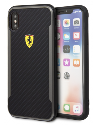 FERRARI CARCASA HARD CARBON IPHONE XS MAX NEGRO