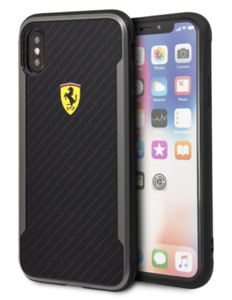 FERRARI CARCASA HARD CARBON IPHONE XS MAX NEGRO