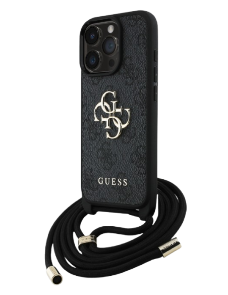 GUESS CARCASA CROSSBODY STRAP 4G IPHONE 16 PRO NEGRO