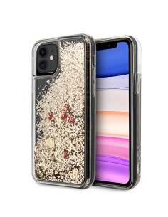 GUESS CARCASA FLOATING HEARTS IPHONE 11 PRO ORO