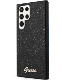 GUESS CARCASA GLITTER FLAKES SAMSUNG S23+ NEGRO
