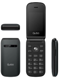 QUBO TELEFONO MOVIL X-209 NEGRO