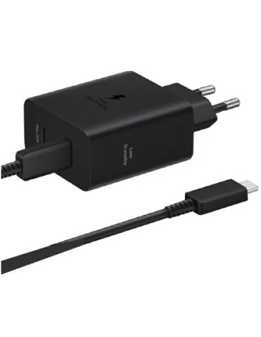 SAMSUNG CARGADOR PD 50W + USB-C/USB-C CABLE 5A NEGRO