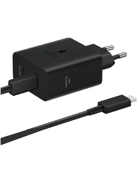 SAMSUNG CARGADOR PD 50W + USB-C/USB-C CABLE 5A NEGRO