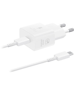 SAMSUNG CARGADOR TIPO C 25w + CABLE BLANCO