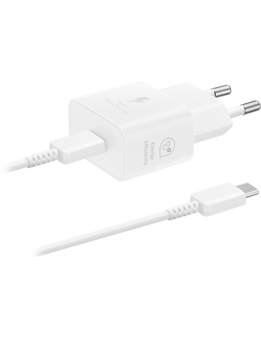 SAMSUNG CARGADOR TIPO C 25w + CABLE BLANCO