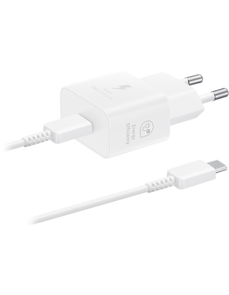 SAMSUNG CARGADOR TIPO C 25w + CABLE BLANCO