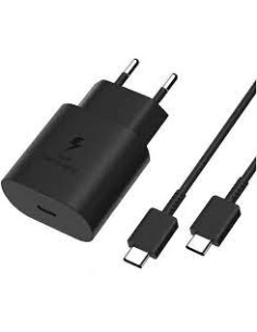 SAMSUNG CARGADOR TIPO C 25w + CABLE NEGRO