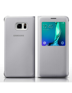 SAMSUNG FUNDA CLEAR VIEW GALAXY S6 EDGE+ PLATA